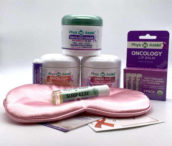 Deluxe Oncology Kit. Set of Oncology Creams standard size with  Sleep ezze, Inhaler and 3 Pack Lip balm